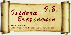 Isidora Brezičanin vizit kartica